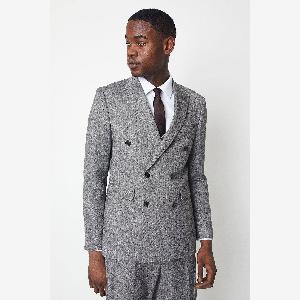 Mens Slim Herringbone Suit Jacket