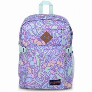 Jansport  Main Campus Backpack  Fluid Floral Pastel Lilac