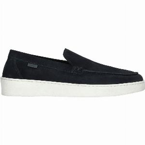 Blaue VelourslederLoafer